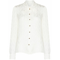 Dolce & Gabbana pussy-bow buttoned blouse - Branco
