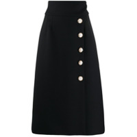 Dolce & Gabbana Saia cintura alta com botões - Preto