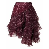 Dolce & Gabbana Saia curta assimétrica de seda - Vermelho