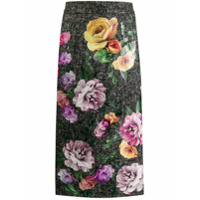 Dolce & Gabbana Saia de tweede com estampa floral - Cinza