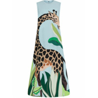 Dolce & Gabbana Saia evasê com estampa de girafa - Azul