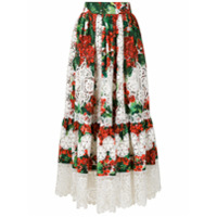 Dolce & Gabbana Saia midi com estampa floral - Estampado
