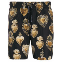 Dolce & Gabbana Short com estampa de coração - Preto