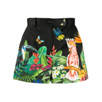 Dolce & Gabbana Short com estampa tropical - Preto