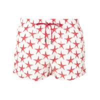 Dolce & Gabbana Short de banho com estampa de estrelas do mar - Branco
