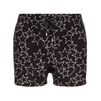 Dolce & Gabbana Short de natação com estampa de estrela - Preto