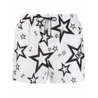 Dolce & Gabbana Short de natação com estampa de estrelas - Branco