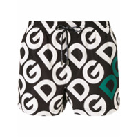 Dolce & Gabbana Short de natação com estampa de logo - Branco