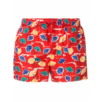 Dolce & Gabbana Short de natação com estampa - Vermelho