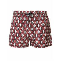 Dolce & Gabbana Short de natação monogramado - Vermelho