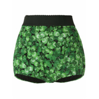Dolce & Gabbana Short de seda estampado - Verde