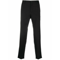 Dolce & Gabbana side-strap virgin wool trousers - Preto