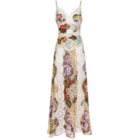 Dolce & Gabbana Slip dress com estampa floral - Verde