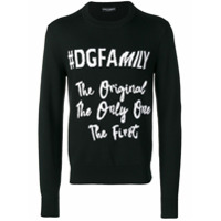 Dolce & Gabbana Suéter com estampa '#DGFamily' - Preto