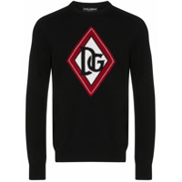 Dolce & Gabbana Suéter com padronagem de logo - Preto