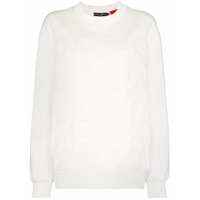 Dolce & Gabbana Suéter de algodão com logo gravado - Branco