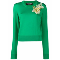 Dolce & Gabbana Suéter de tricô canelado - Verde
