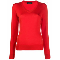 Dolce & Gabbana Suéter gola V de tricô - Vermelho