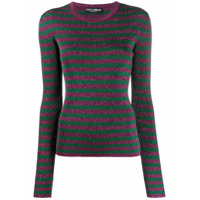 Dolce & Gabbana Suéter listrado com efeito de brilho - Verde