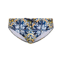 Dolce & Gabbana Sunga com estampa gráfica - Azul