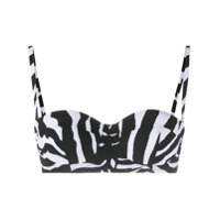 Dolce & Gabbana Sutiã de biquíni com estampa de zebra - Preto