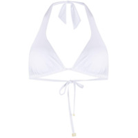 Dolce & Gabbana tied triangle bikini top - Branco
