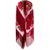 Dolce & Gabbana Túnica longa com transpasse e estampa - Vermelho