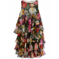 Dolce & Gabbana Vestido com estampa floral e amarração - Preto