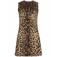 Dolce & Gabbana Vestido com estampa leopardo - Marrom