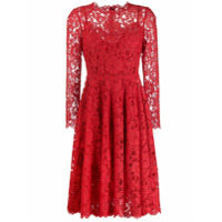 Dolce & Gabbana Vestido com renda floral - Vermelho