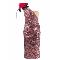 Dolce & Gabbana Vestido com um ombro só com paetês - Rosa