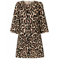 Dolce & Gabbana Vestido curto animal print - Neutro