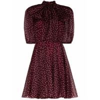 Dolce & Gabbana Vestido de organza com poás - Vermelho