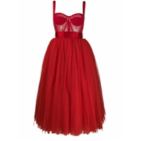 Dolce & Gabbana Vestido de tule com bustier - Vermelho