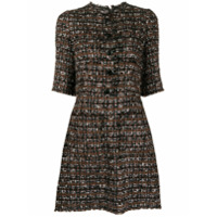 Dolce & Gabbana Vestido de tweed com fechamento frontal - Marrom