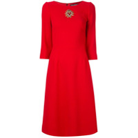 Dolce & Gabbana Vestido evasê midi - Vermelho