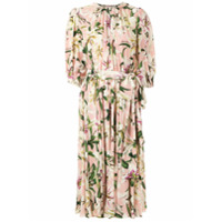 Dolce & Gabbana Vestido franzido de seda estampado - Rosa