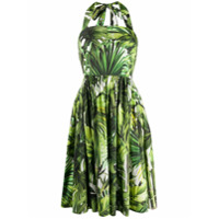 Dolce & Gabbana Vestido frente única com estampa de selva - Verde
