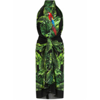 Dolce & Gabbana Vestido frente única om estampa tropical - Preto