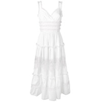 Dolce & Gabbana Vestido longo com babado - Branco