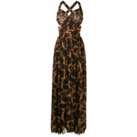 Dolce & Gabbana Vestido longo com estampa de girafa - Neutro