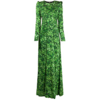 Dolce & Gabbana Vestido longo Four-Leaf Clover com estampa - Verde