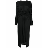 Dolce & Gabbana Vestido midi com amarração frontal - Preto