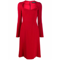 Dolce & Gabbana Vestido midi com decote em V - Vermelho