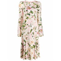 Dolce & Gabbana Vestido midi com estampa de lírios - Rosa