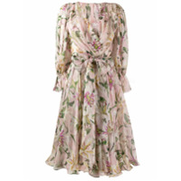 Dolce & Gabbana Vestido midi com estampa floral - Rosa