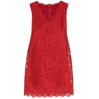 Dolce & Gabbana Vestido reto de renda - Vermelho