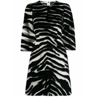 Dolce & Gabbana Vestido translúcido com estampa de zebra - Preto