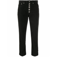 Dondup Calça jeans cropped cintura média - Preto
