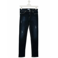 Dondup Kids Calça jeans skinny com efeito destroyed - Azul